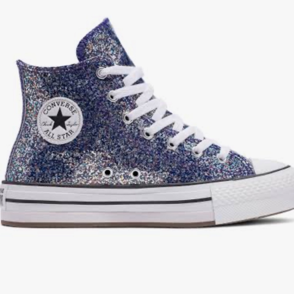 Converse Chuck Taylor Blue Glitter High Tops